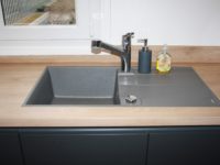 Cuisine LEICHT avec évier intégré dans le plan de travail en Stratifié – Antony (92)